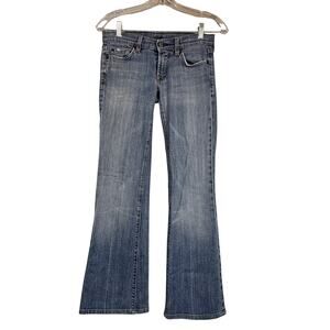 7 For All Mankind Bootcut Jeans Womens 28 Y2K Made in USA Light Wash